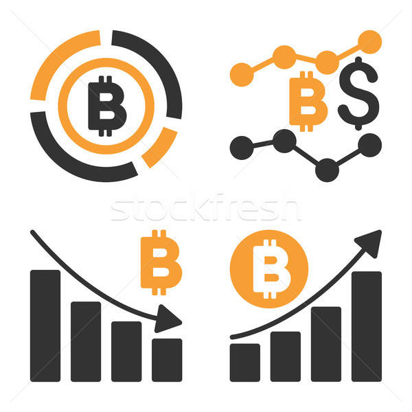 Bitcoin Diagram Vector Icon Set Stock photo © ahasoft