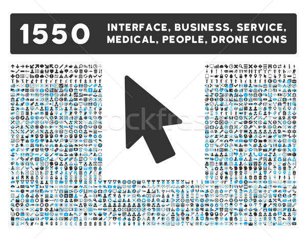 Mouse Pointer Icon and More Interface, Business, Tools, People, Medical, Awards Flat Glyph Icons Stock photo © ahasoft