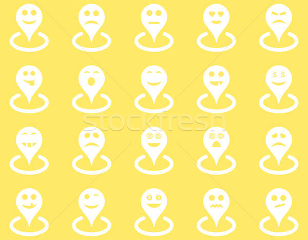 Smiled location icons Stock photo © ahasoft