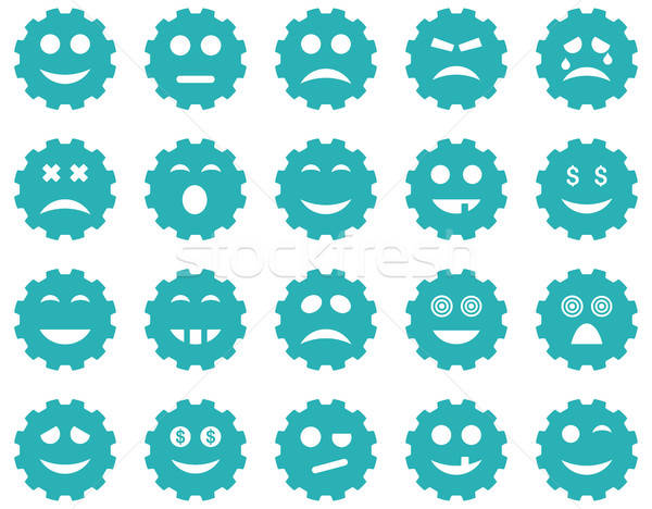 Stock photo: Gear emotion icons