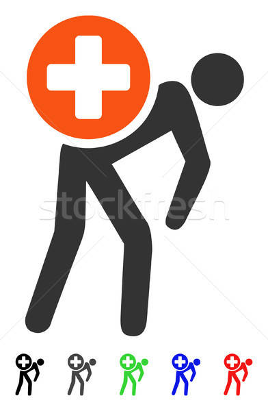 Medication Courier Flat Icon Stock photo © ahasoft