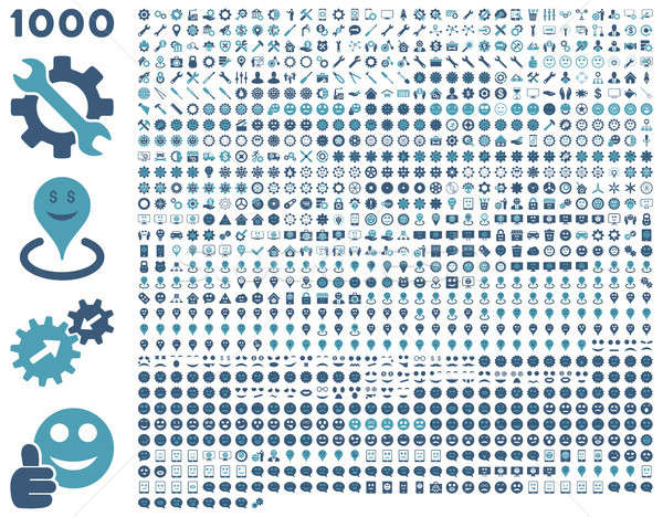 1000 herramientas artes sonrisas mapa móviles Foto stock © ahasoft