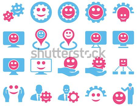 Emotion hierarchy and SMS icons Stock photo © ahasoft