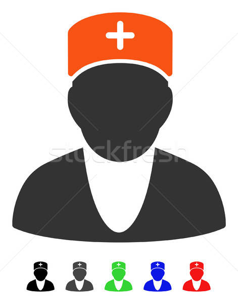 Doctor Flat Icon Stock photo © ahasoft