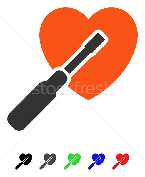 Heart Tuning Flat Icon Stock photo © ahasoft