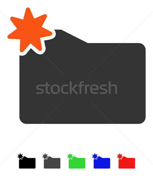 Nowego folderze ikona wektora kolorowy kolor Zdjęcia stock © ahasoft