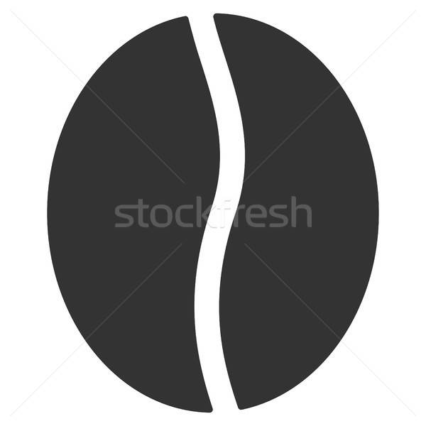 Kaffeebohne Symbol Vektor Stil Grafik grau Stock foto © ahasoft