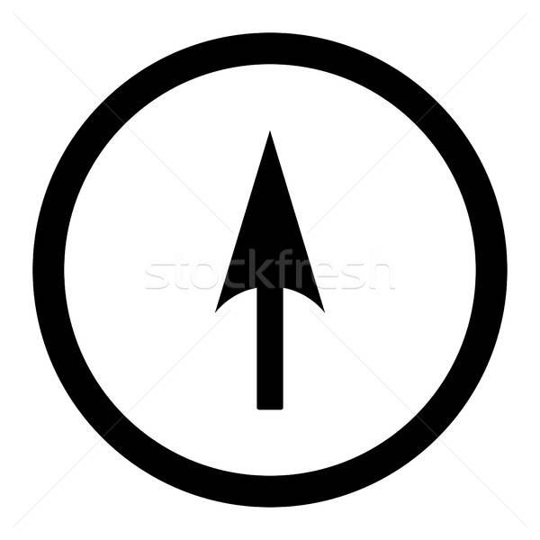 Arrow Axis Y flat black color rounded vector icon Stock photo © ahasoft