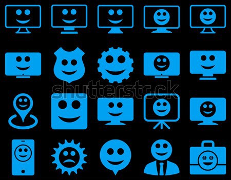 Tools, gears, smiles, dilspays icons. Stock photo © ahasoft