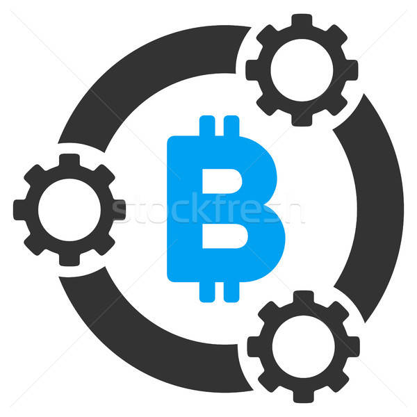 Bitcoin Pool Collaboration Flat Icon Stock photo © ahasoft