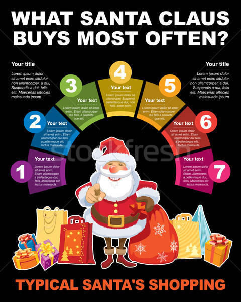 Infographic about shopping Stock photo © Aiel