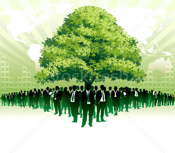 La nivel mondial verde afaceri în picioare mare Imagine de stoc © Aiel