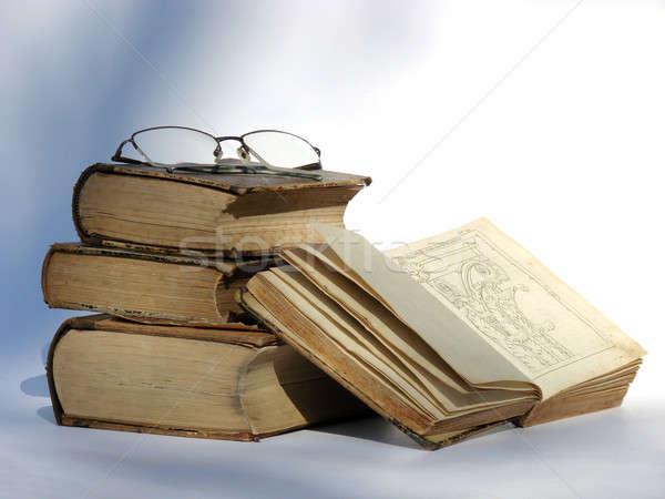 Old books and glasses Stock photo © Aiel