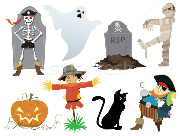 Halloween ensemble design homme chat [[stock_photo]] © Aiel