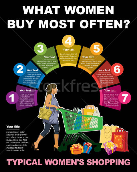 Infographic about shopping Stock photo © Aiel