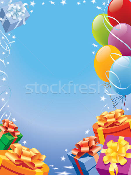 Célébration ballons décoration prêt fête d'anniversaire fond Photo stock © Aiel