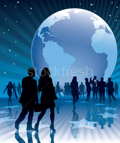 Affaires terre personnes monde illustration [[stock_photo]] © Aiel