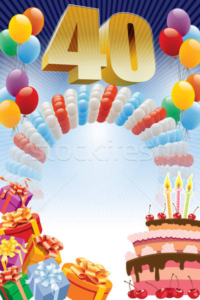 Fortieth birthday poster Stock photo © Aiel