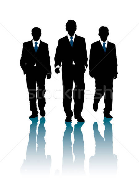 Lopen zakenlieden vooruit business man licht Stockfoto © Aiel