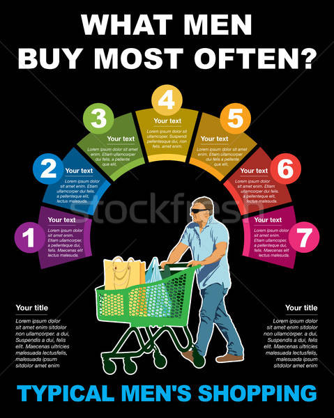 Infographic about shopping Stock photo © Aiel