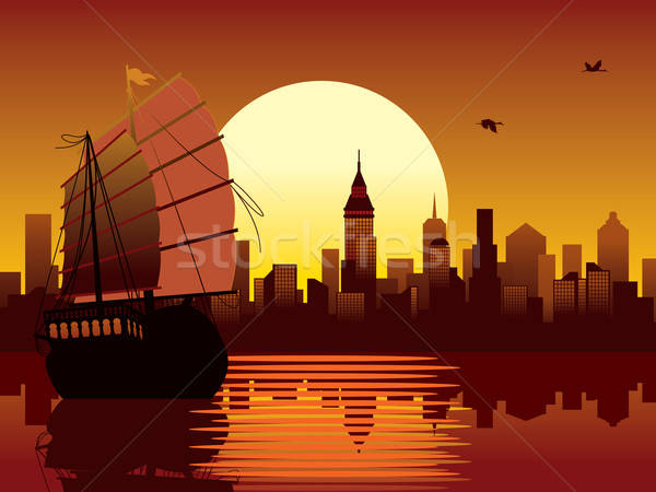 Oriental sunset Stock photo © Aiel