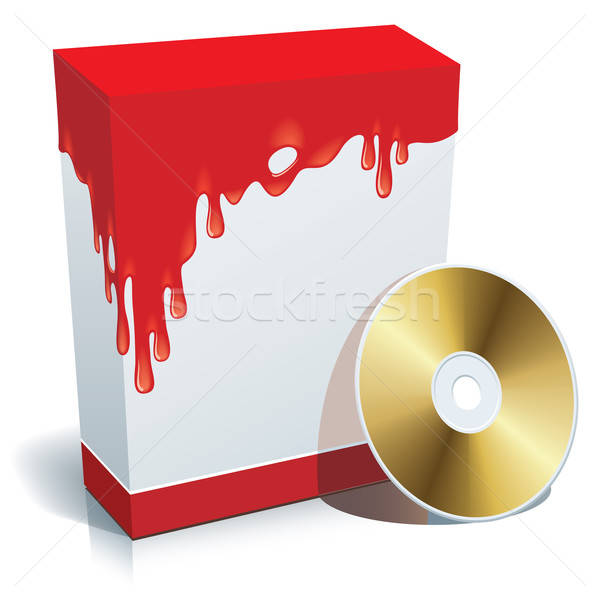 Doboz véres 3D cd számítógép terv Stock fotó © Aiel