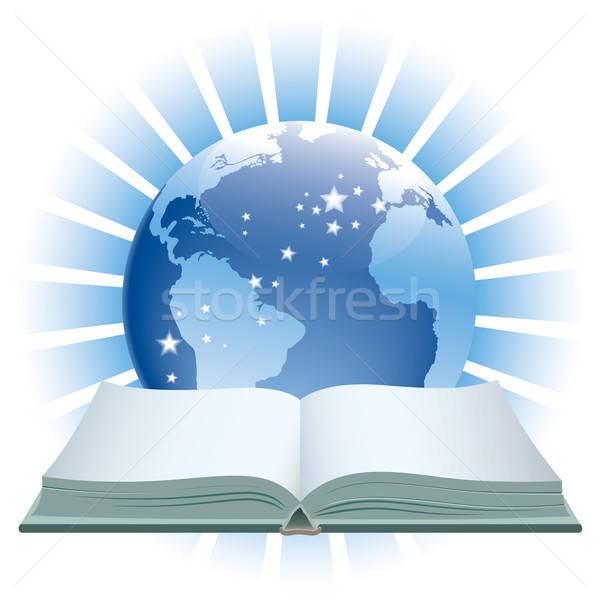 книга мира синий бумаги карта земле Сток-фото © Aiel