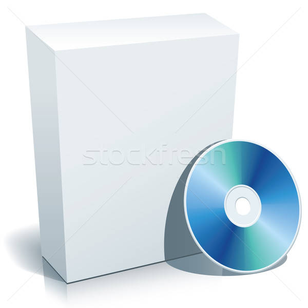 Caixa disco 3D disco compacto pronto computador Foto stock © Aiel