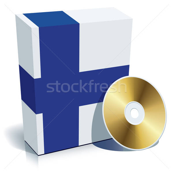 Stock photo: Finnish software box and CD
