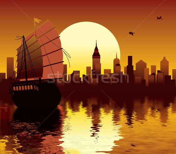 Stock photo: Asian sunset