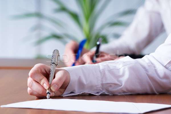 Handwriting girls Stock photo © Aikon