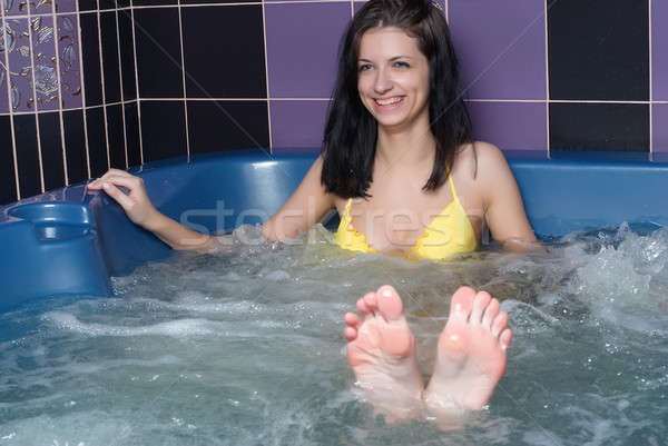 Foto d'archivio: Ragazza · bagno · donna · acqua