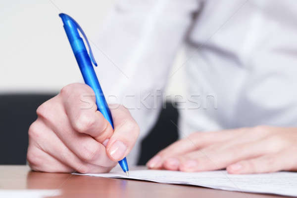 Writing girl Stock photo © Aikon