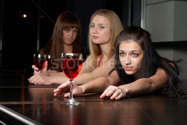 Young women in a bar Stock photo © Aikon