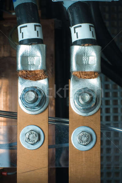 Sol fils câbles source de courant communication équipement [[stock_photo]] © Aikon