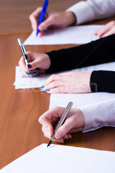 Handwriting girls Stock photo © Aikon