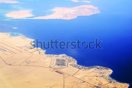 Aerial view onto Sharm El Sheikh Coast. Egypt Stock photo © Aikon