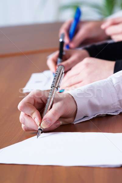 Handwriting girls Stock photo © Aikon