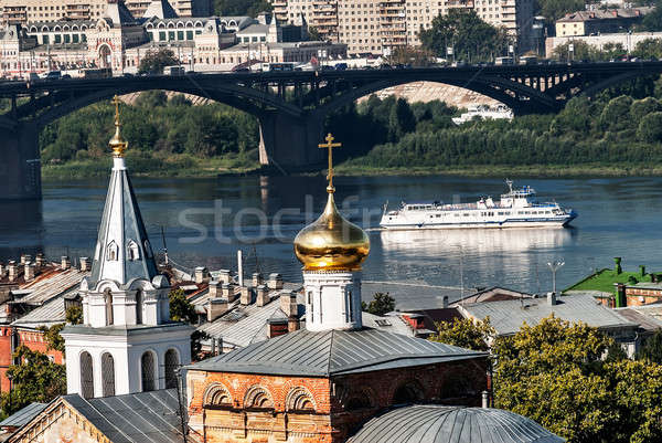 Ansicht Brücke Russland Tempel Prophet Stock foto © Aikon