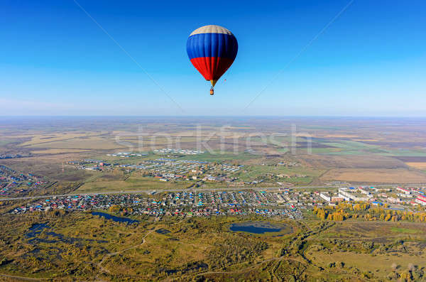 Stok fotoğraf: Uçuş · Sıcak · hava · balonu · uçan · sonbahar · gün