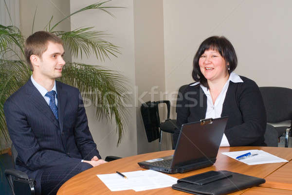 Businessgroup with laptop Stock photo © Aikon