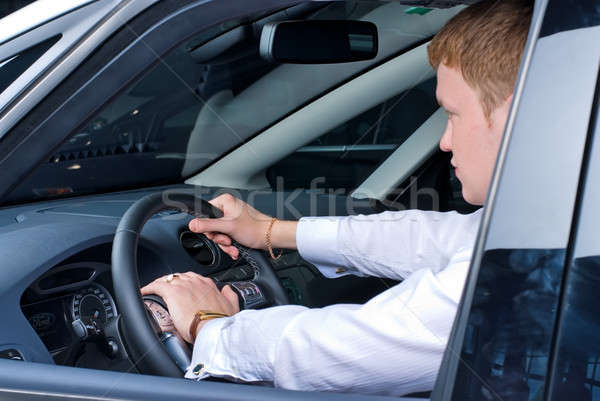 Driving man Stock photo © Aikon