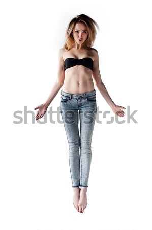 Belle battant fille jeans Soutien-gorge jeunes [[stock_photo]] © Aikon