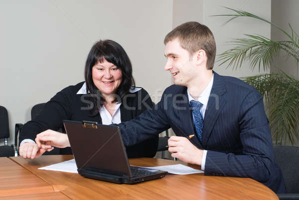 Businessgroup with laptop Stock photo © Aikon