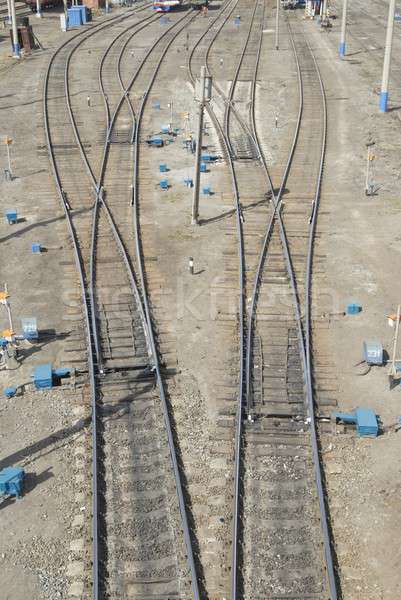 Foto stock: Ferrocarril · nodo · punto · diferente · carretera · fondo