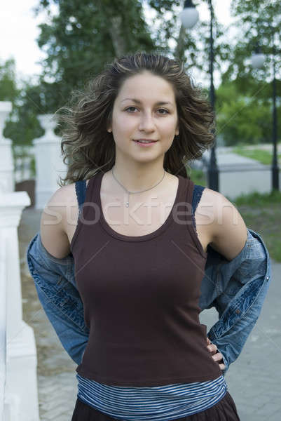 Girl in city park Stock photo © Aikon