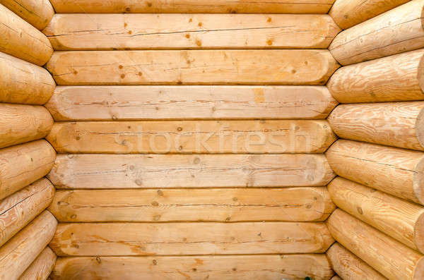 Stock photo: Cut of wooden wall of house