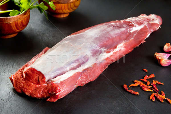 
Fresh and raw meat. Still ready to cook sirloin, barbecue. Stock photo © Ainat