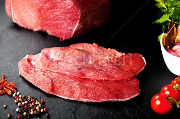 Frischen Fleisch Still-Leben bereit Kochen Stock foto © Ainat