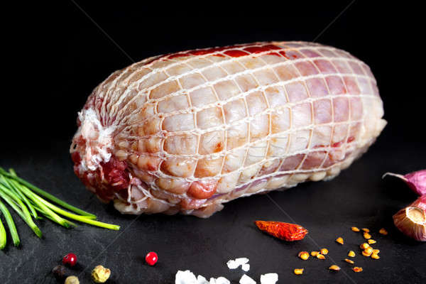 [[stock_photo]]: Brut · fraîches · viande · bourré · poulet · boeuf